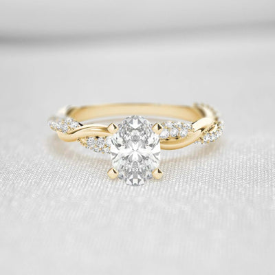 Shown in 1.0 Carat * The Amelia Diamond Twist Engagement Ring | Lisa Robin#_shape-oval