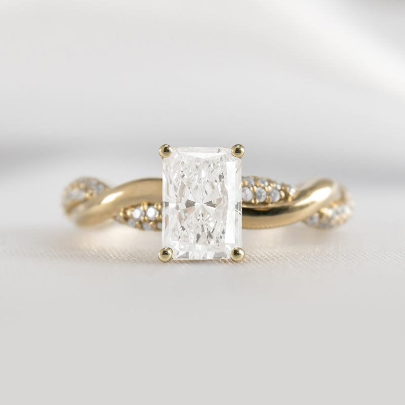 Shown in 1.5 Carat * The Amelia Diamond Twist Engagement Ring | Lisa Robin