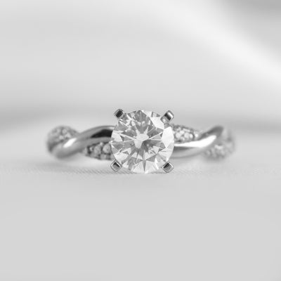 The Amelia Diamond Twist Engagement Ring