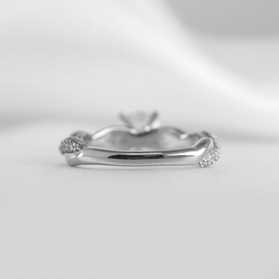 Shown in 1.0 Carat * The Amelia Diamond Twist Engagement Ring | Lisa Robin#_shape-round