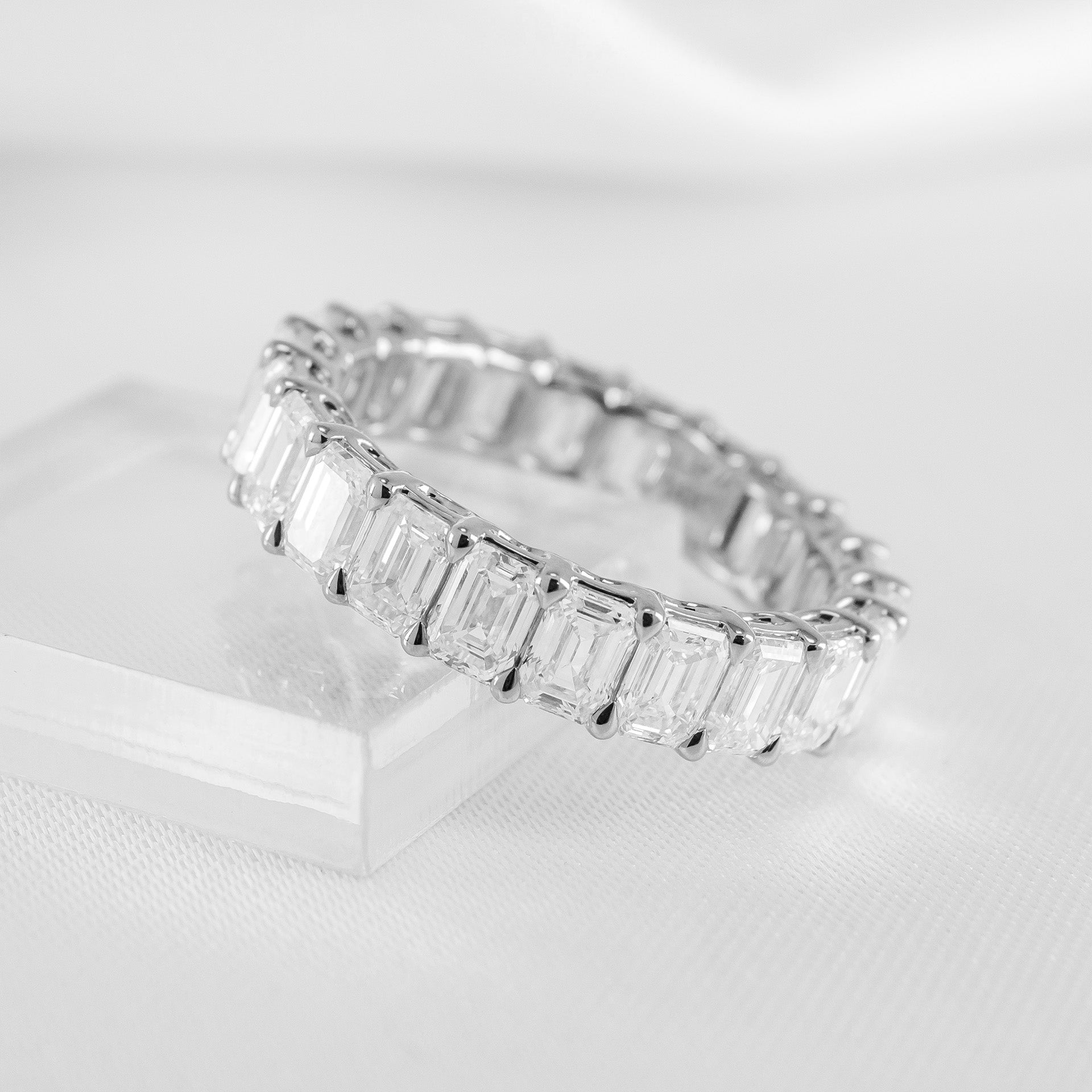 The Aniston Emerald Cut Diamond Eternity Band