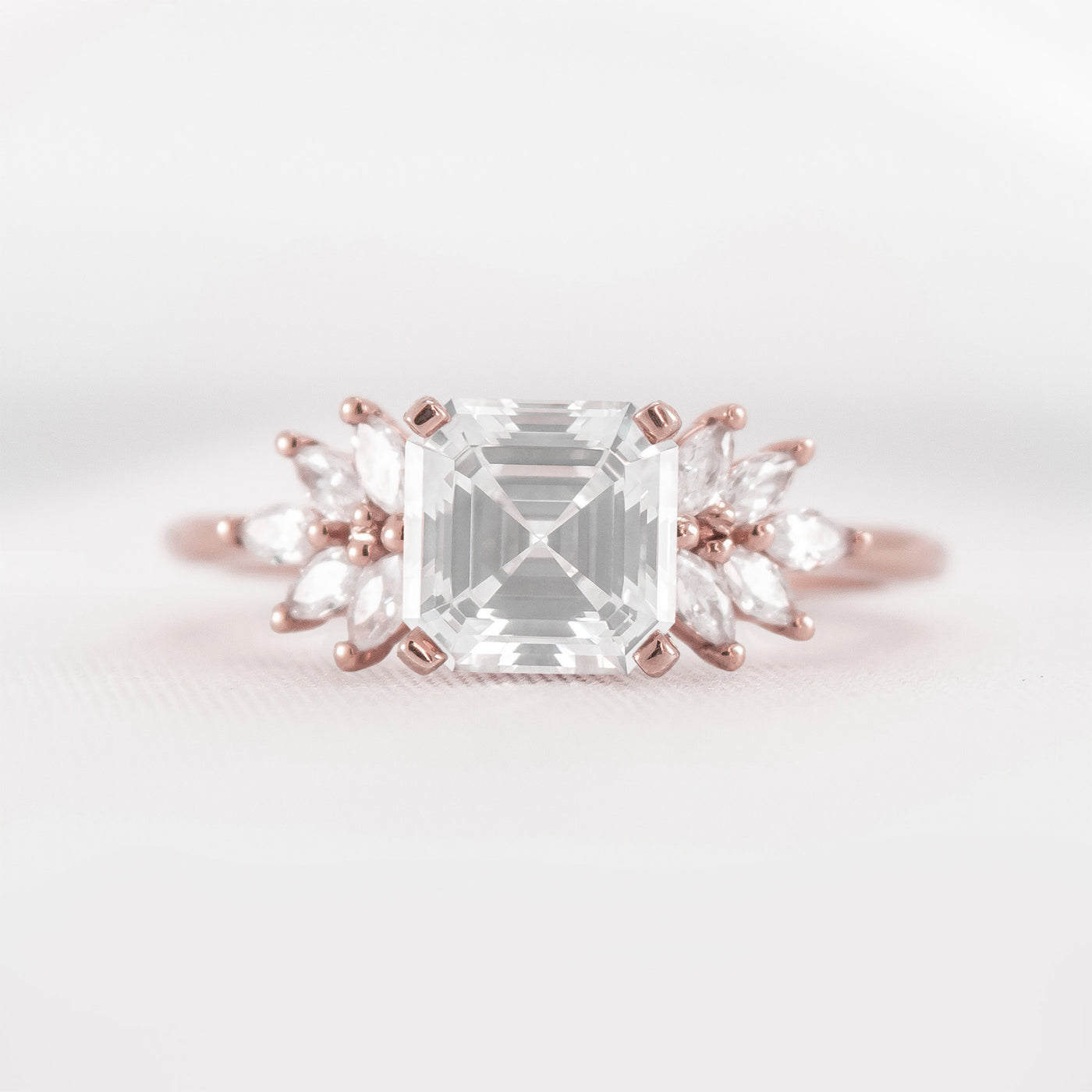 Shown in 1.5 carat * The Anna Diamond Cluster Engagement Ring | Lisa Robin#color_14k-rose-gold