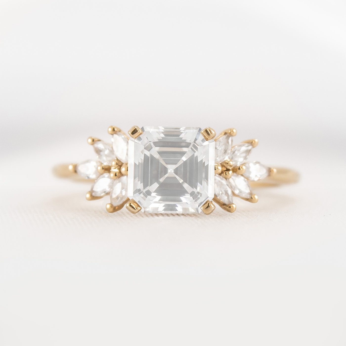 Shown in 1.5 carat * The Anna Diamond Cluster Engagement Ring | Lisa Robin#color_14k-yellow-gold