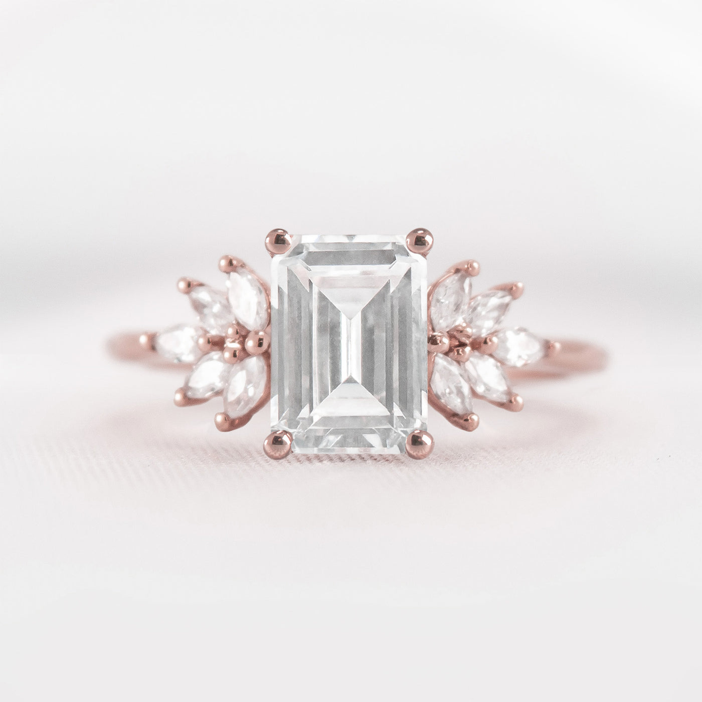 Shown in 1.5 carat * The Anna Diamond Cluster Engagement Ring | Lisa Robin#color_14k-rose-gold