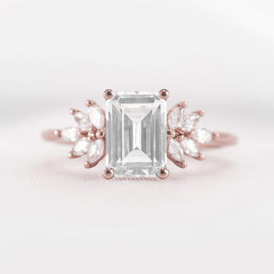 Shown in 1.5 carat * The Anna Diamond Cluster Engagement Ring | Lisa Robin#color_14k-rose-gold