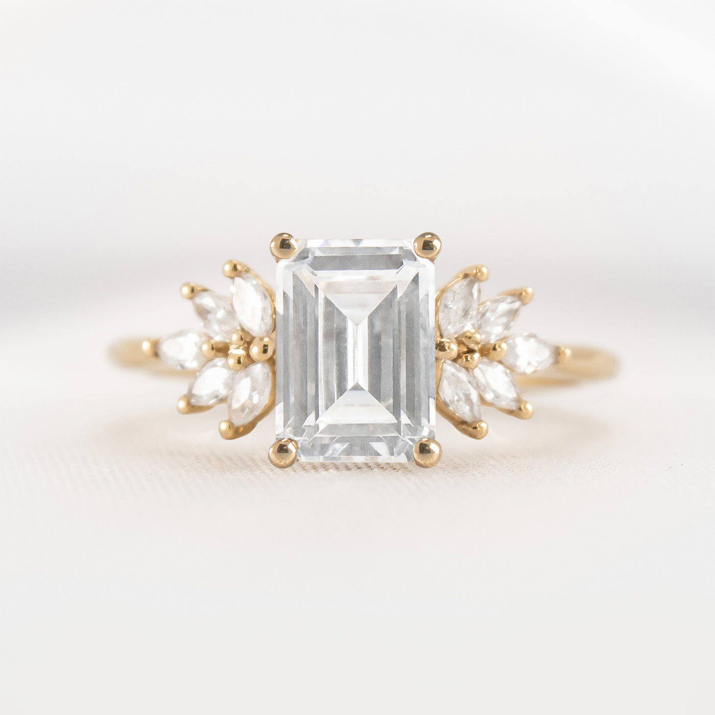 Shown in 1.5 carat * The Anna Diamond Cluster Engagement Ring | Lisa Robin#color_14k-yellow-gold