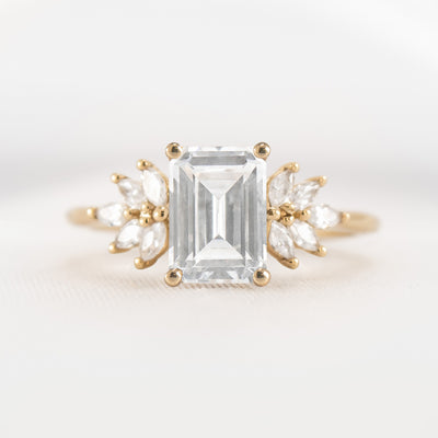 Shown in 1.5 carat * The Anna Diamond Cluster Engagement Ring | Lisa Robin#color_14k-yellow-gold