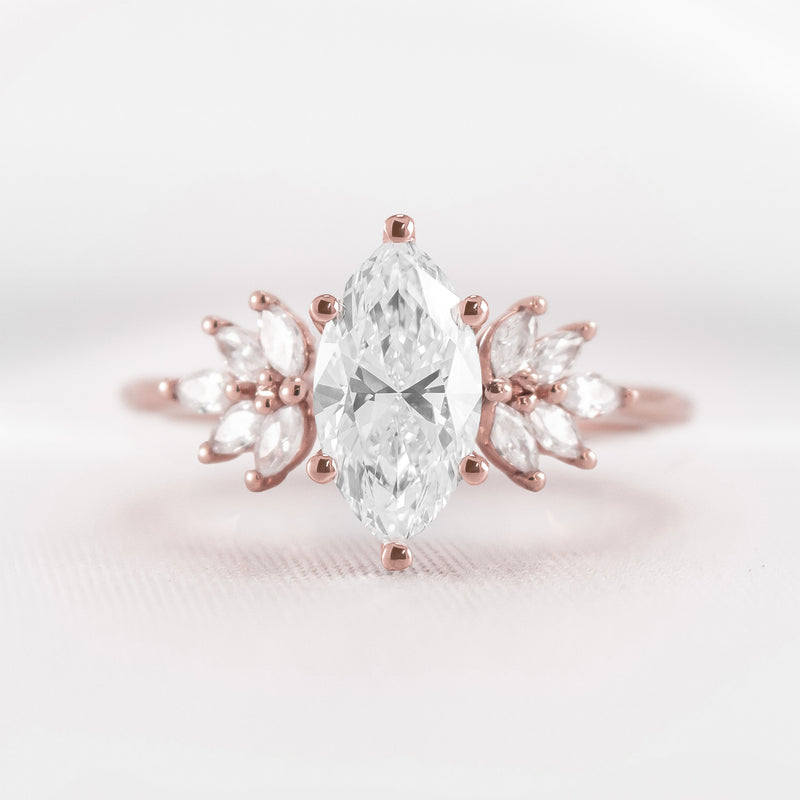 Shown in 1.5 carat * The Anna Diamond Cluster Engagement Ring | Lisa Robin