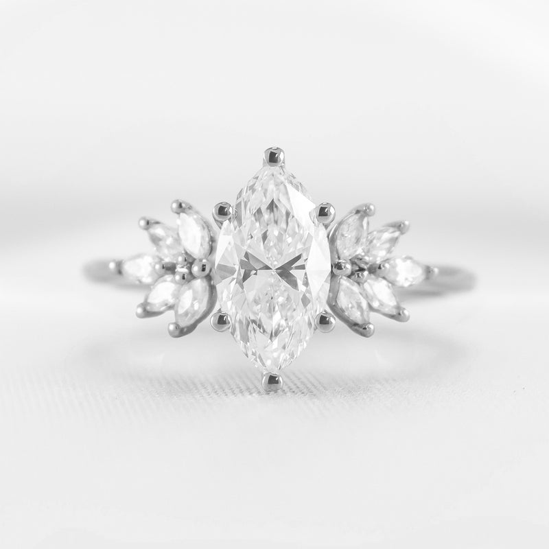 Shown in 1.5 carat * The Anna Diamond Cluster Engagement Ring | Lisa Robin