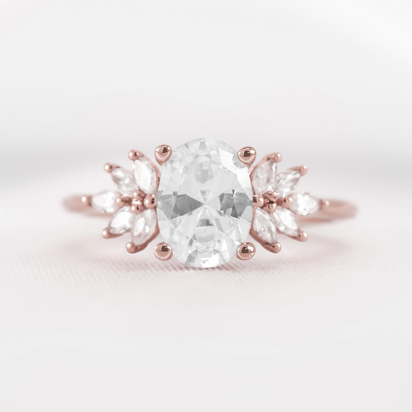 Shown in 1.0 carat * The Anna Diamond Cluster Engagement Ring | Lisa Robin#color_14k-rose-gold