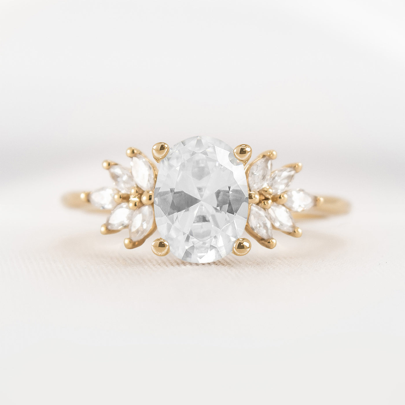 Shown in 1.0 carat * The Anna Diamond Cluster Engagement Ring | Lisa Robin#color_14k-yellow-gold