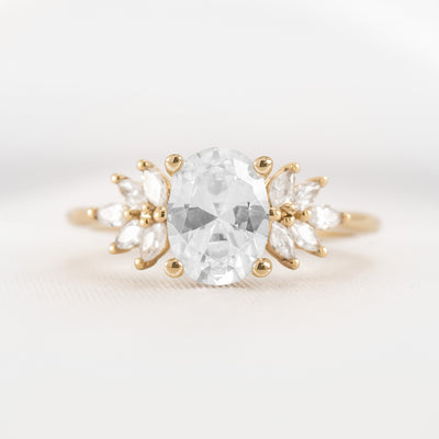 Shown in 1.0 carat * The Anna Diamond Cluster Engagement Ring | Lisa Robin#color_14k-yellow-gold