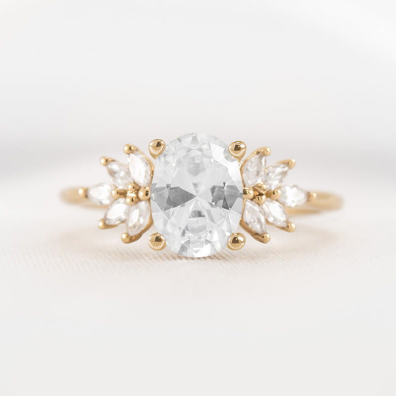 Shown in 1.0 carat * The Anna Diamond Cluster Engagement Ring | Lisa Robin