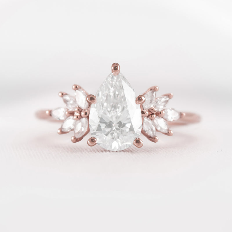 Shown in 1.5 carat * The Anna Diamond Cluster Engagement Ring | Lisa Robin