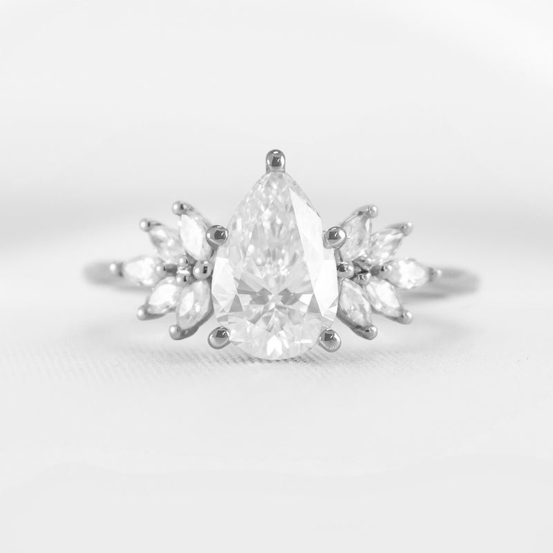 Shown in 1.5 carat * The Anna Diamond Cluster Engagement Ring | Lisa Robin