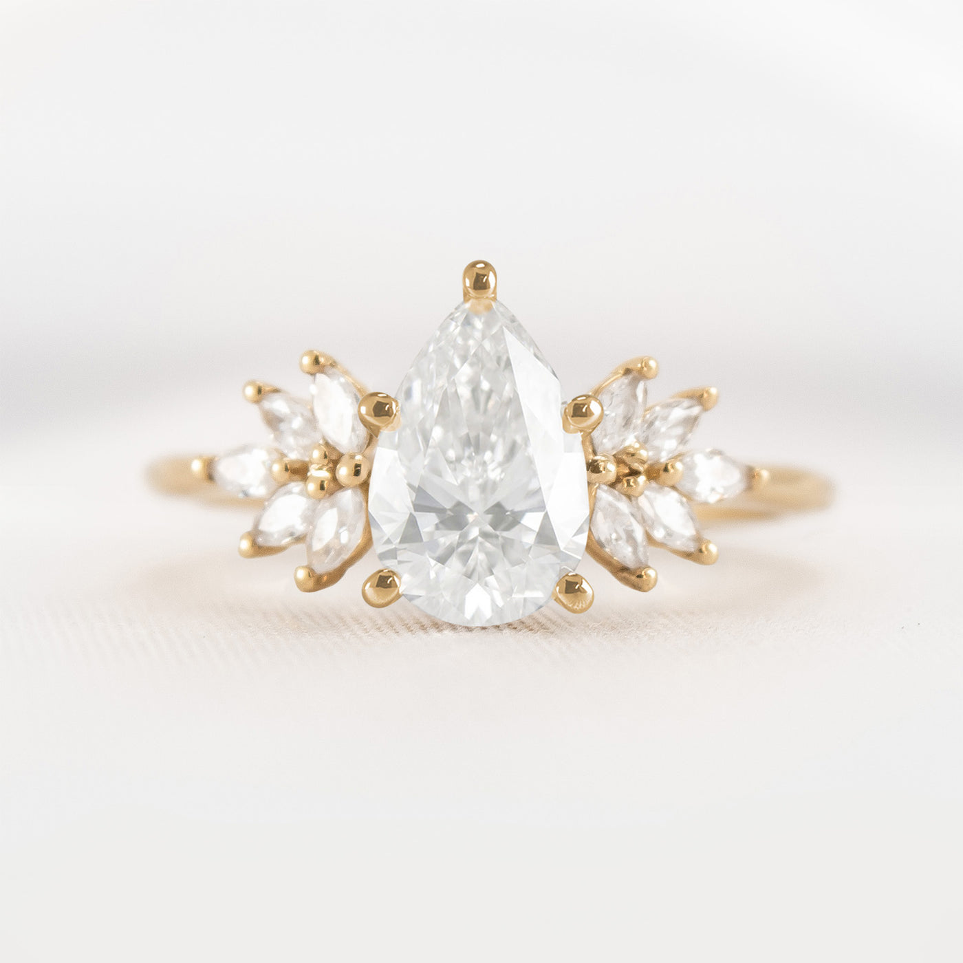 Shown in 1.5 carat * The Anna Diamond Cluster Engagement Ring | Lisa Robin#color_14k-yellow-gold