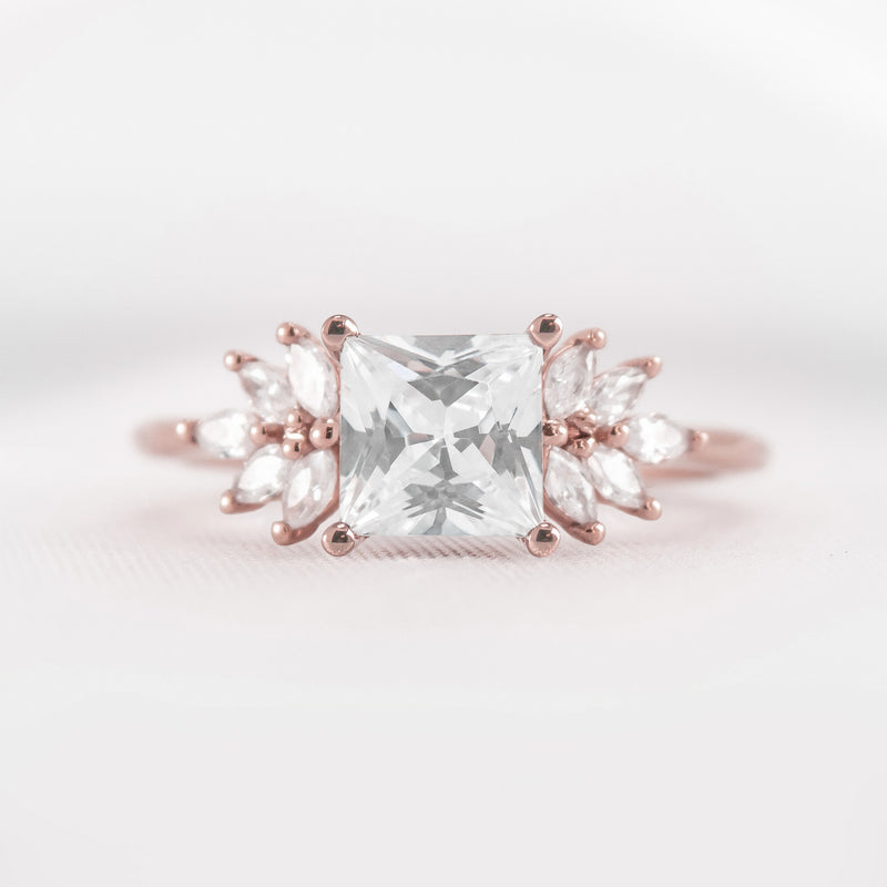 Shown in 1.5 carat * The Anna Diamond Cluster Engagement Ring | Lisa Robin