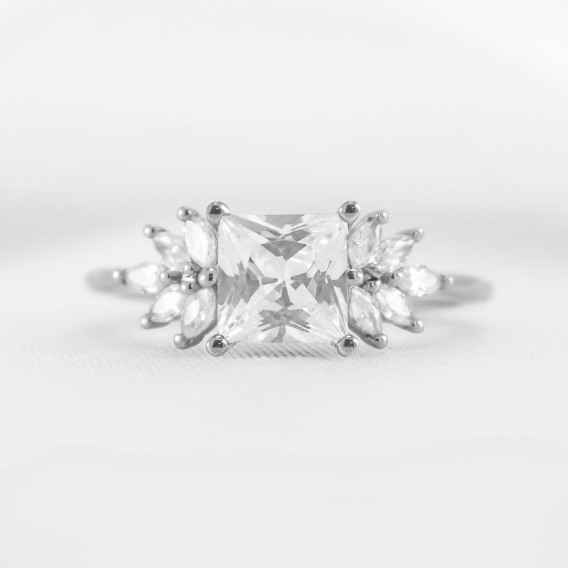 Shown in 1.5 carat * The Anna Diamond Cluster Engagement Ring | Lisa Robin