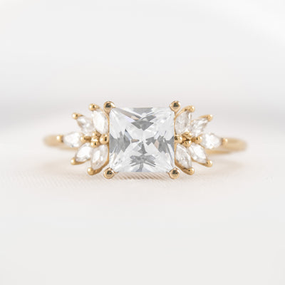 Shown in 1.0 carat * The Anna Diamond Cluster Engagement Ring | Lisa Robin#color_14k-yellow-gold