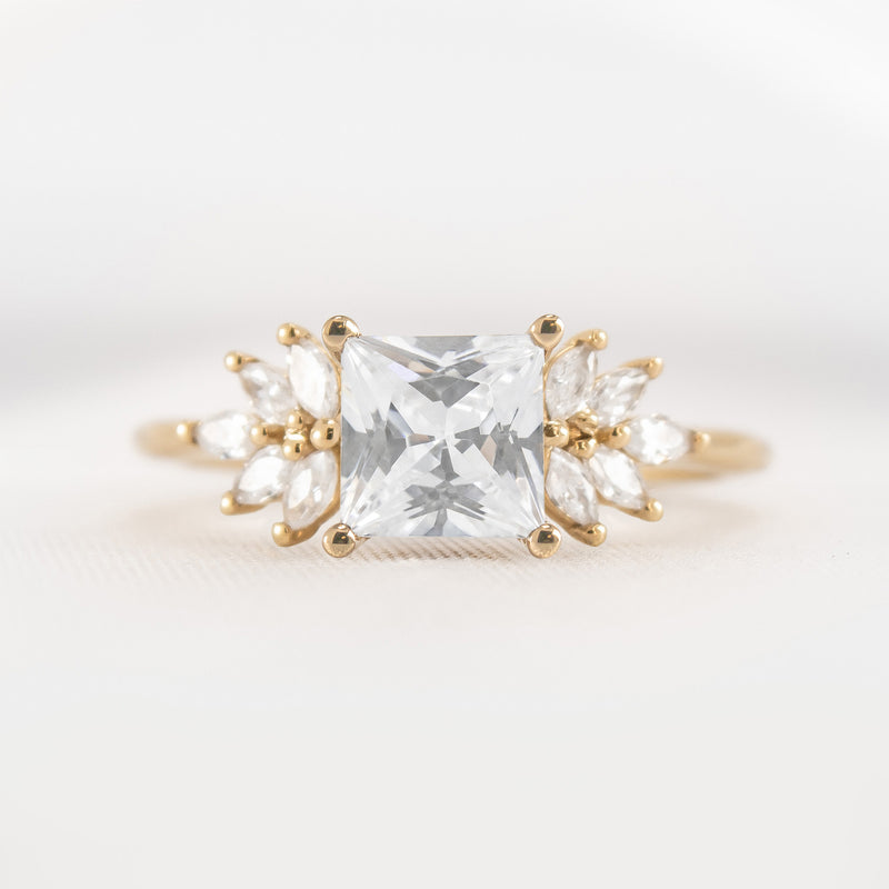 Shown in 1.0 carat * The Anna Diamond Cluster Engagement Ring | Lisa Robin