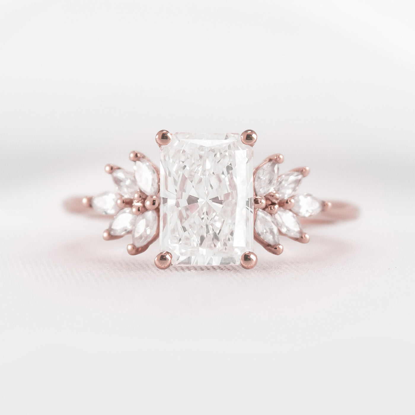 Shown in 1.5 carat * The Anna Diamond Cluster Engagement Ring | Lisa Robin#color_14k-rose-gold