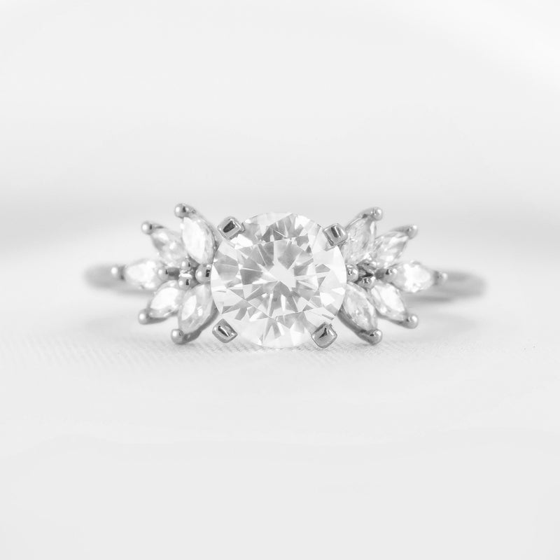 Shown in 1.0 carat * The Anna Diamond Cluster Engagement Ring | Lisa Robin