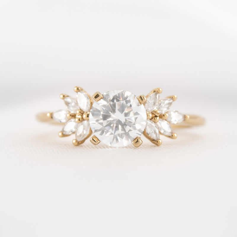 Shown in 1.0 carat * The Anna Diamond Cluster Engagement Ring | Lisa Robin