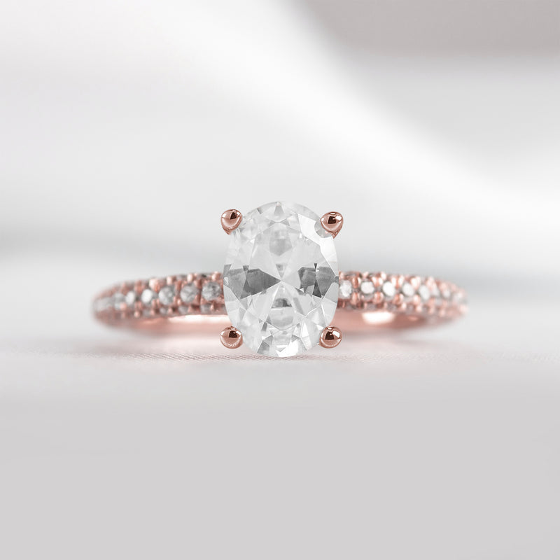 Shown in 1.0 Carat * The Ari Pavé Diamond Engagement Ring | Lisa Robin