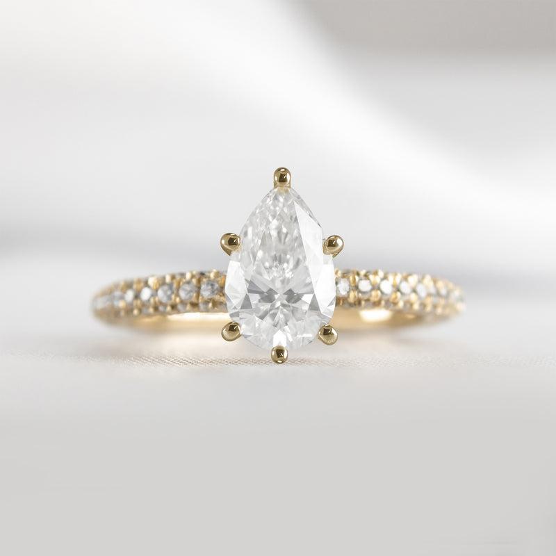 Shown in 1.0 Carat * The Ari Pavé Diamond Engagement Ring | Lisa Robin