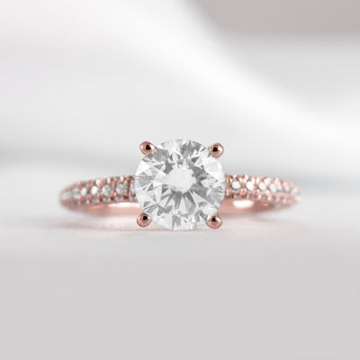 Shown in 1.0 Carat * The Ari Pavé Diamond Engagement Ring | Lisa Robin#shape_round