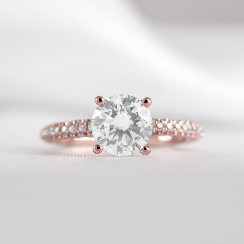 Shown in 1.0 Carat * The Ari Pavé Diamond Engagement Ring | Lisa Robin