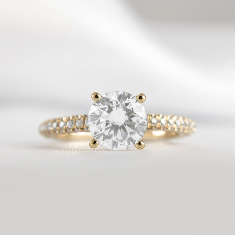 Shown in 1.0 Carat * The Ari Pavé Diamond Engagement Ring | Lisa Robin