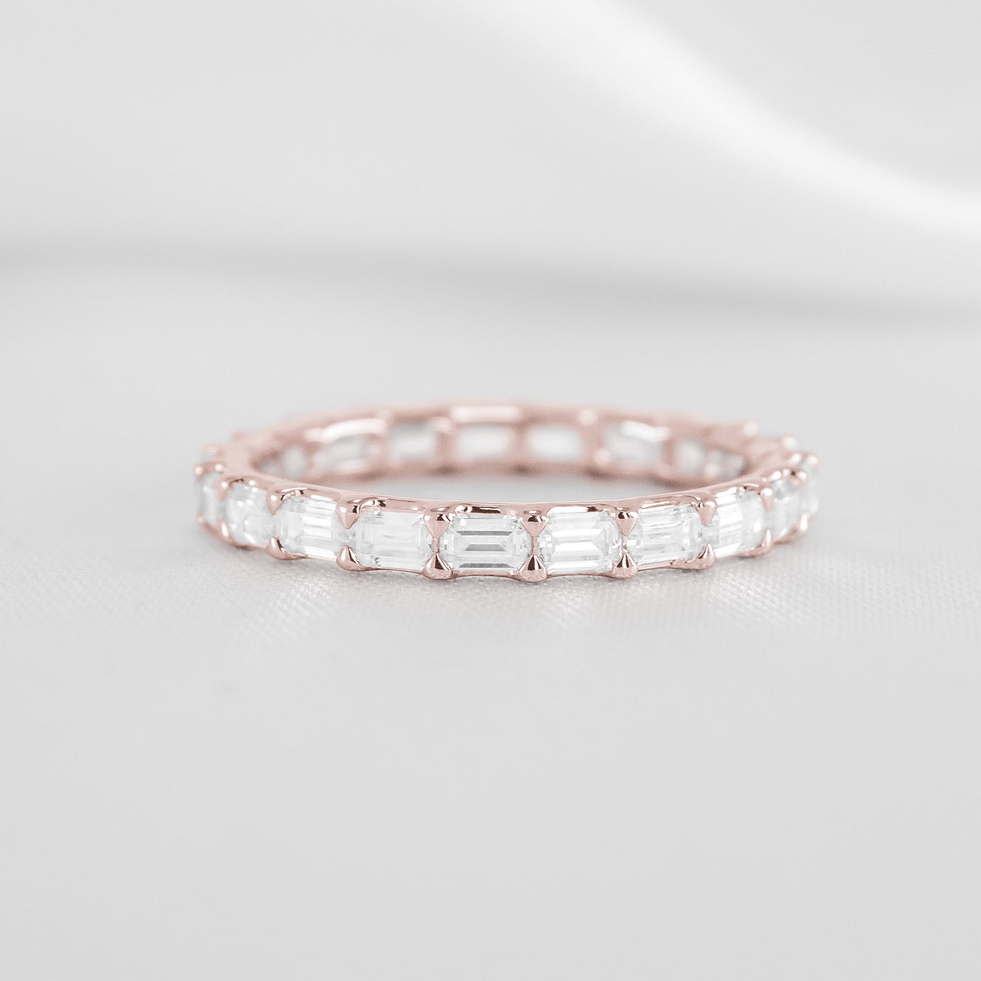 The Avery east west diamond eternity band | Lisa Robin#color_14k-rose-gold