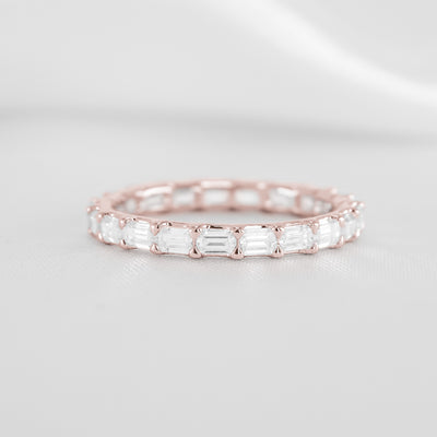 The Avery east west diamond eternity band | Lisa Robin#color_14k-rose-gold
