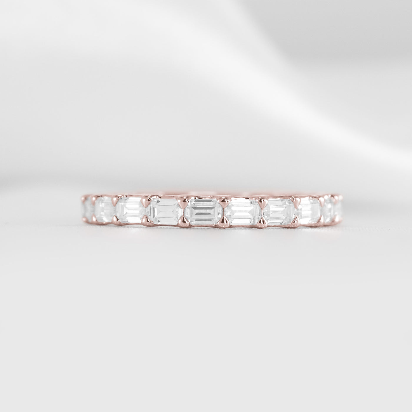 The Avery east west diamond eternity band | Lisa Robin#color_18k-rose-gold