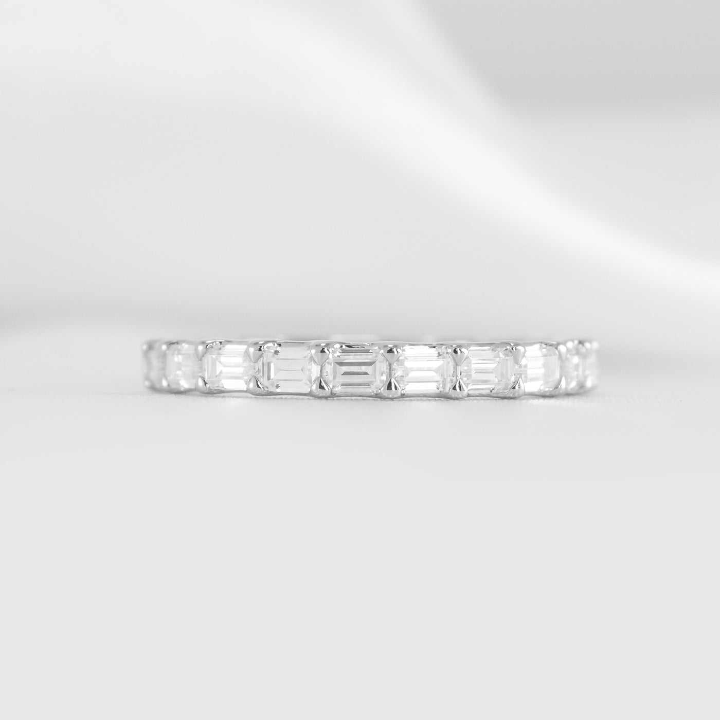 The Avery east west diamond eternity band | Lisa Robin#color_18k-white-gold