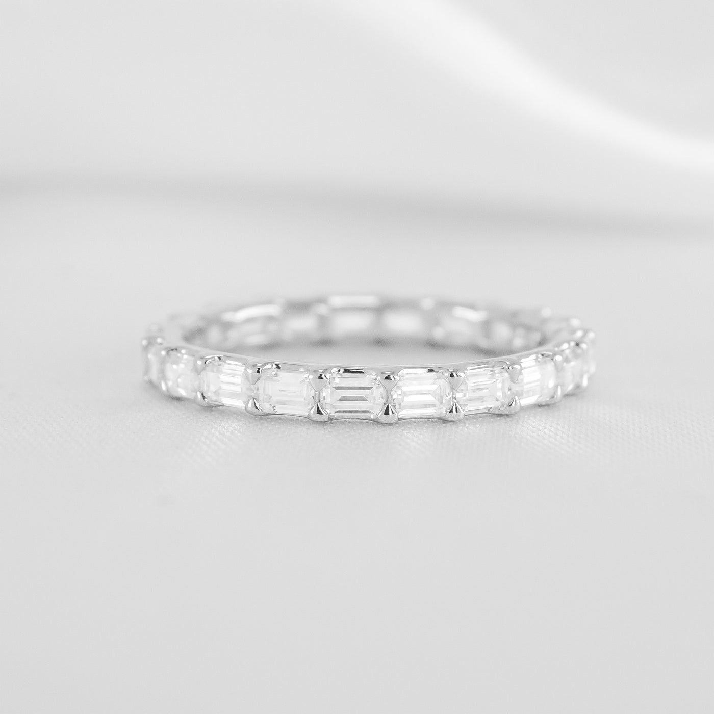 The Avery east west diamond eternity band | Lisa Robin#color_18k-white-gold