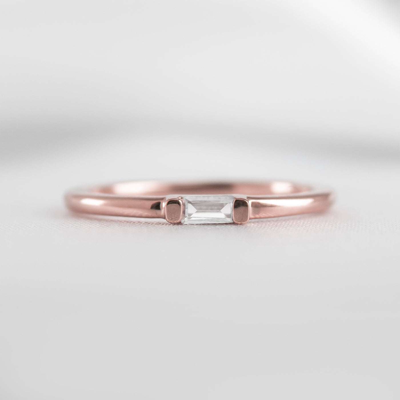 The Dominic Baguette Diamond Wedding Ring - Lisa Robin