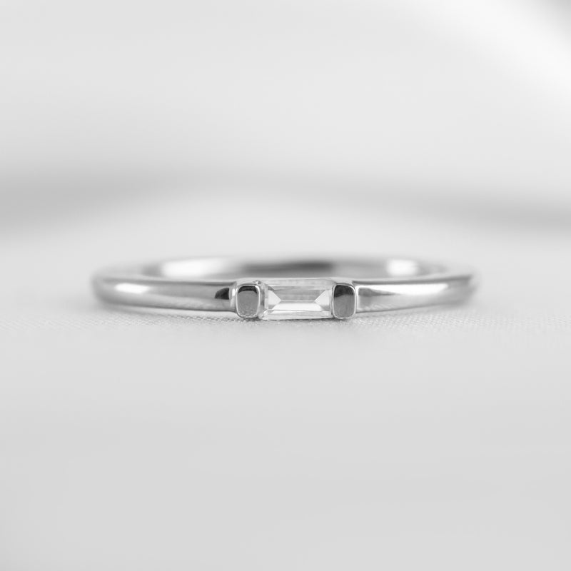 The Dominic Baguette Diamond Wedding Ring - Lisa Robin