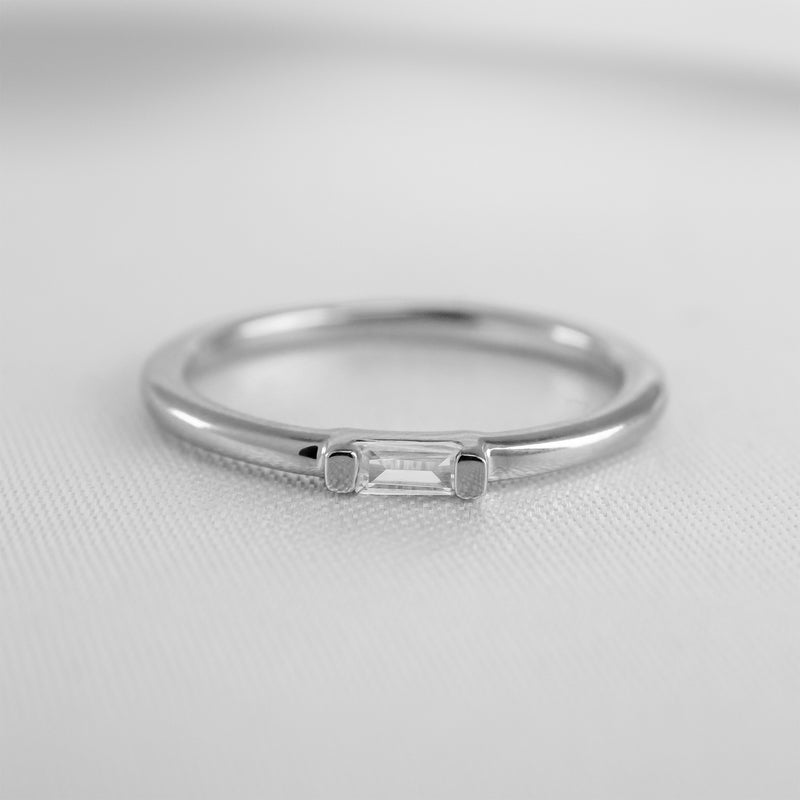 The Dominic Baguette Diamond Wedding Ring - Lisa Robin