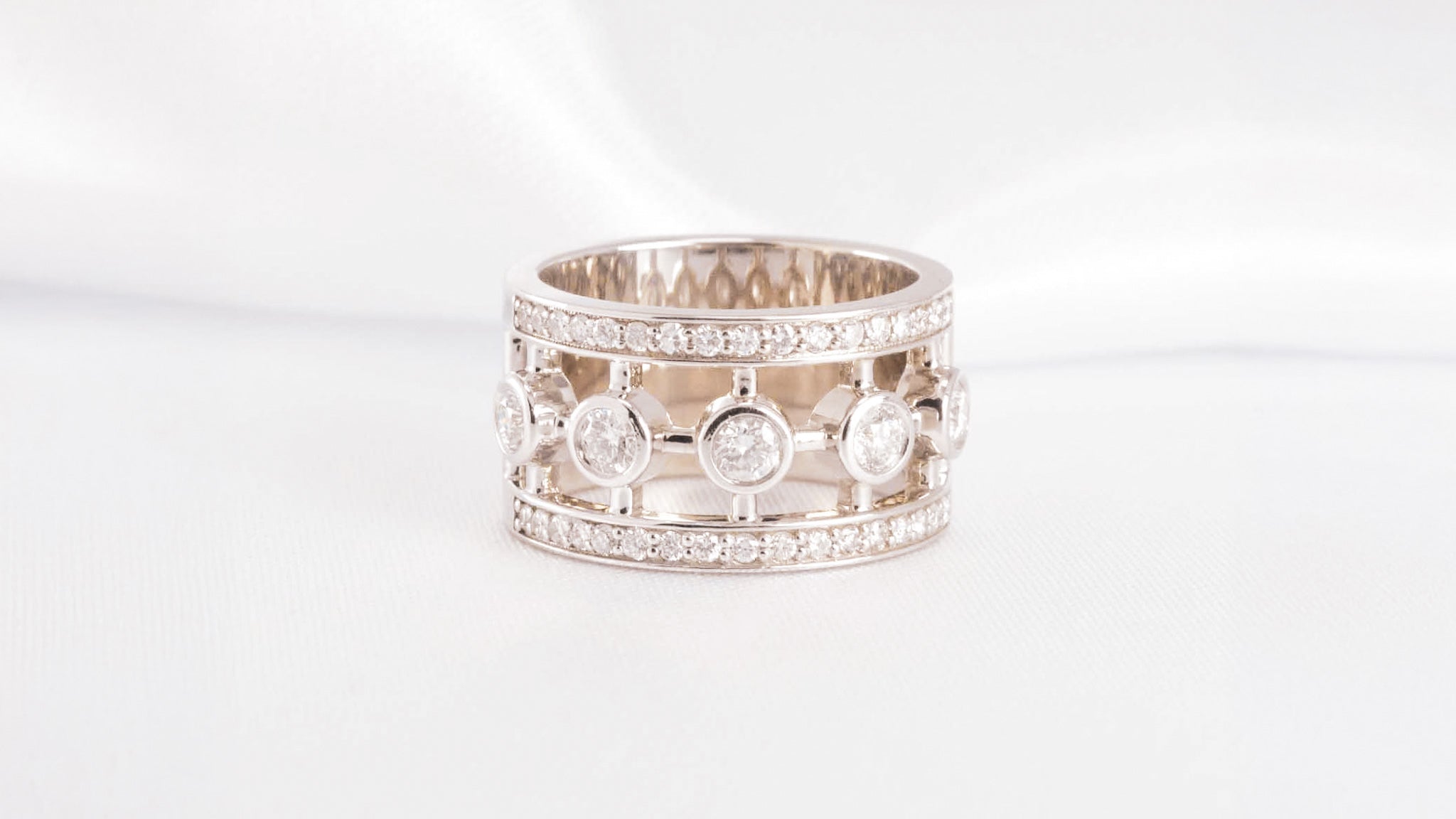 Rejewel finished wide band with diamonds ffrom Lisa Robin