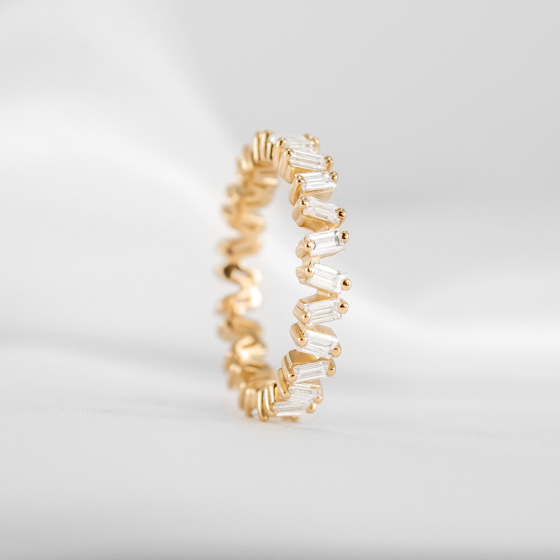 The Blaine Baguette Diamond Eternity Ring | Lisa Robin#color_14k-yellow-gold