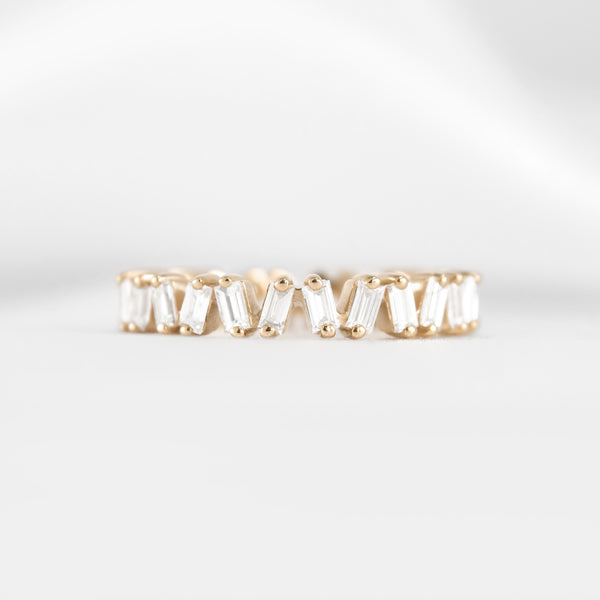 Blaine Baguette diamond eternity ring in 14K yellow gold front front by Lisa Robin#color_14k-yellow-gold