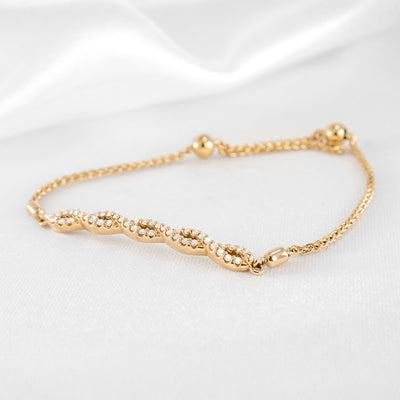 Twist Diamond Bolo Bracelet Adjustable Gold Diamond Bracelet | Lisa Robin