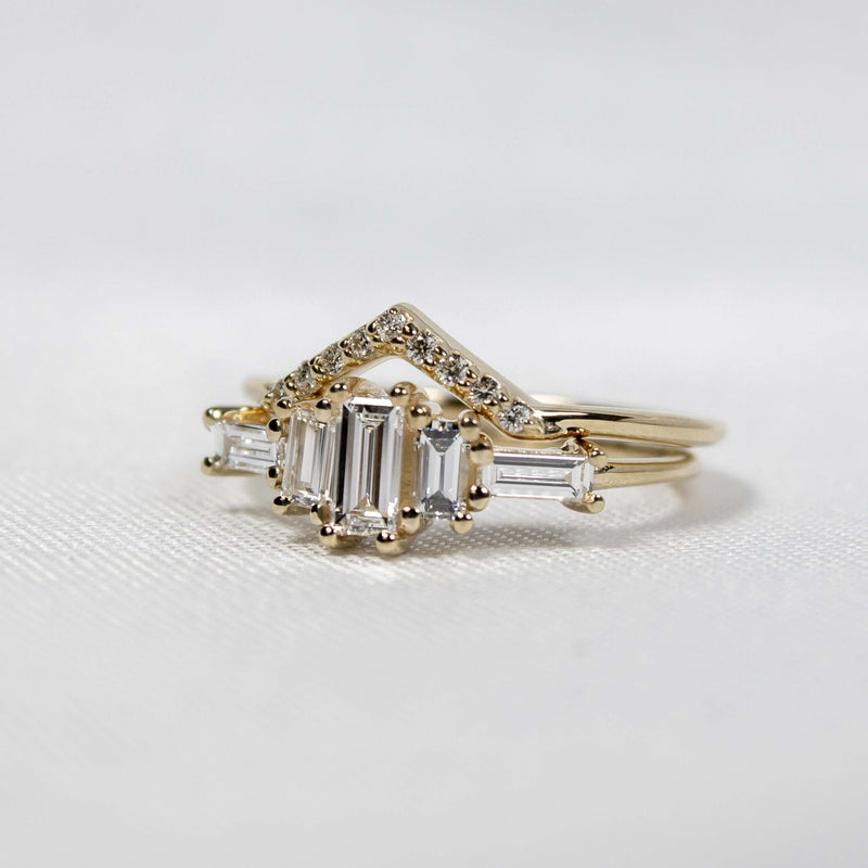 The Brooklyn Art Deco Diamond Wedding Set - Lisa Robin