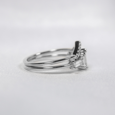 The Brooklyn Art Deco Diamond Wedding Set | Lisa Robin#color_14k-white-gold