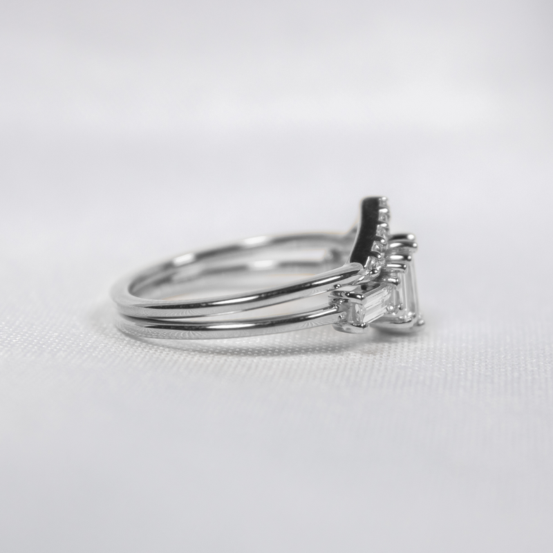 The Brooklyn Art Deco Diamond Wedding Set | Lisa Robin
