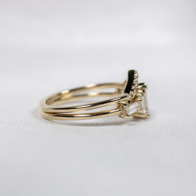 The Brooklyn Art Deco Diamond Wedding Set | Lisa Robin#color_14k-yellow-gold