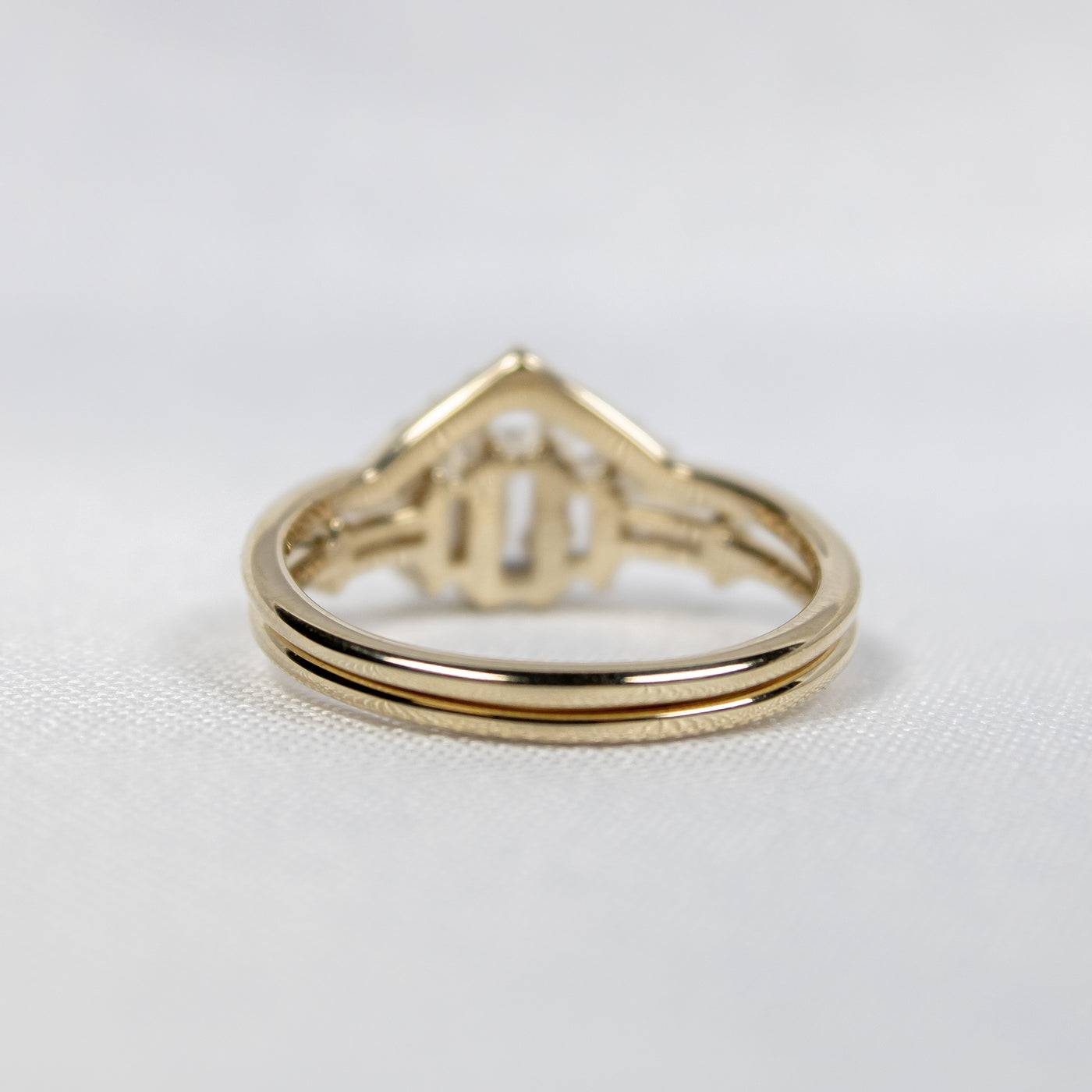 The Brooklyn Art Deco Diamond Wedding Set | Lisa Robin#color_14k-yellow-gold