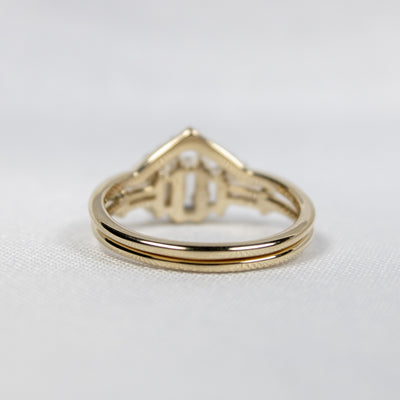 The Brooklyn Art Deco Diamond Wedding Set | Lisa Robin#color_14k-yellow-gold